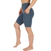 image:image90 Degree By Reflex Womens High Waisted Biker Shorts with Side Pockets Workout Shorts 5 7 9Slate Night 9