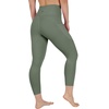 image:image90 Degree By Reflex Womens High Waisted Capri Legging Side Pocket Squat Proof Gym Workout Yoga PantBay Leaf