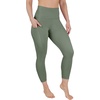 image:image90 Degree By Reflex Womens High Waisted Capri Legging Side Pocket Squat Proof Gym Workout Yoga PantBay Leaf