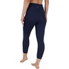 image:image90 Degree By Reflex Womens High Waisted Capri Legging Side Pocket Squat Proof Gym Workout Yoga PantDark Navy