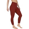 image:image90 Degree By Reflex Womens High Waisted Leggings Capri Workout Yoga PantsBurnt Raspberry