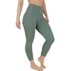 image:image90 Degree By Reflex Womens High Waisted Workout Capri Leggings Squat Proof Workout Yoga CaprisBay Leaf
