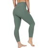 image:image90 Degree By Reflex Womens High Waisted Workout Capri Leggings Squat Proof Workout Yoga CaprisBay Leaf