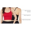 image:image90 Degree By Reflex Womens Seamless Cami Longline Bra  Round Neck Workout Racerback Tank Top2pk  Scorpio Red  Black