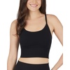 image:image90 Degree By Reflex Womens Seamless Cami Longline Bra  Round Neck Workout Racerback Tank Top2pk  White  Black