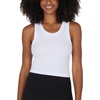 image:image90 Degree By Reflex Womens Seamless Tank Ribbed Fitted Racerback WaistLength Top 3 PackAll AboardWhiteHeather Grey