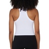 image:image90 Degree By Reflex Womens Seamless Tank Ribbed Fitted Racerback WaistLength Top 3 PackAll AboardWhiteHeather Grey