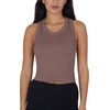 image:image90 Degree By Reflex Womens Seamless Tank Ribbed Fitted Racerback WaistLength Top 3 PackCrystal GrayAntlerShopping Bag
