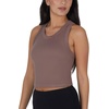 image:image90 Degree By Reflex Womens Seamless Tank Ribbed Fitted Racerback WaistLength Top 3 PackCrystal GrayAntlerShopping Bag