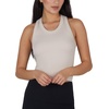 image:image90 Degree By Reflex Womens Seamless Tank Ribbed Fitted Racerback WaistLength Top 3 PackCrystal GrayAntlerShopping Bag