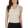image:image90 Degree By Reflex Womens Seamless Tank Ribbed Fitted Racerback WaistLength Top 3 PackDark ForestHtrgreyCrystal Gray