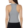image:image90 Degree By Reflex Womens Seamless Tank Ribbed Fitted Racerback WaistLength Top 3 PackDark ForestHtrgreyCrystal Gray
