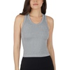 image:image90 Degree By Reflex Womens Seamless Tank Ribbed Fitted Racerback WaistLength Top 3 PackDark ForestHtrgreyCrystal Gray
