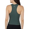 image:image90 Degree By Reflex Womens Seamless Tank Ribbed Fitted Racerback WaistLength Top 3 PackDark ForestWhiteHtrgrey