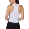image:image90 Degree By Reflex Womens Seamless Tank Ribbed Fitted Racerback WaistLength Top 3 PackDark ForestWhiteHtrgrey