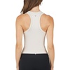 image:image90 Degree By Reflex Womens Seamless Tank Ribbed Fitted Racerback WaistLength Top 3 PackRusset BrownCrystal GraySatellite