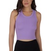 image:image90 Degree By Reflex Womens Seamless Tank Ribbed Fitted Racerback WaistLength Top 3 PackSheer LilacCyclamenWhite