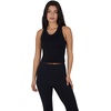 image:image90 Degree By Reflex Womens Seamless Tank Ribbed Fitted Racerback WaistLength Top 3 PackWhiteHeather GreyBlack