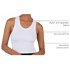 image:image90 Degree By Reflex Womens Seamless Tank Ribbed Fitted Racerback WaistLength Top 3 PackWhiteHeather GreyBlack