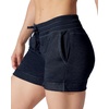image:image90 Degree By Reflex Womens Soft Sweat Shorts High Waisted Drawstring Lounge Shorts with PocketsHeather Navy