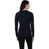 image:image90 Degree by Reflex Womens Long Sleeve Top Contour Sculpt Fitted Crew Workout ShirtLeafless TreeBlack
