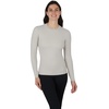 image:image90 Degree by Reflex Womens Long Sleeve Top Contour Sculpt Fitted Crew Workout ShirtShadow RockChocolate Mousse