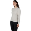 image:image90 Degree by Reflex Womens Long Sleeve Top Contour Sculpt Fitted Crew Workout ShirtShadow RockChocolate Mousse