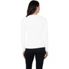 image:image90 Degree by Reflex Womens Long Sleeve Top Contour Sculpt Fitted Crew Workout ShirtWhite DoveBlack
