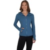 image:imageYogalicious FullZip Lightweight Hooded Running Workout Yoga Lux Jacket with PocketsBlue Fusion