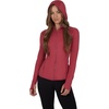 image:imageYogalicious FullZip Lightweight Hooded Running Workout Yoga Lux Jacket with PocketsEarth Red