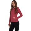 image:imageYogalicious FullZip Lightweight Hooded Running Workout Yoga Lux Jacket with PocketsEarth Red