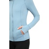 image:imageYogalicious FullZip Lightweight Hooded Running Workout Yoga Lux Jacket with PocketsFaded Denim