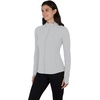 image:imageYogalicious FullZip Lightweight Hooded Running Workout Yoga Lux Jacket with PocketsHeather Light Grey