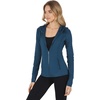 image:imageYogalicious FullZip Lightweight Hooded Running Workout Yoga Lux Jacket with PocketsOcean Silk