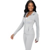 image:imageYogalicious FullZip Lightweight Hooded Running Workout Yoga Lux Jacket with PocketsSleet