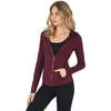image:imageYogalicious FullZip Lightweight Hooded Running Workout Yoga Lux Jacket with PocketsWindsor Wine