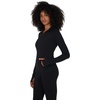 image:imageYogalicious Half Zip Lightweight Workout Long Sleeve Athletic Jacket with Front Pockets and ThumbholesClassic Black
