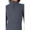 image:imageYogalicious Half Zip Lightweight Workout Long Sleeve Athletic Jacket with Front Pockets and ThumbholesHeather Charcoal