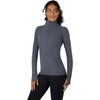 image:imageYogalicious Half Zip Lightweight Workout Long Sleeve Athletic Jacket with Front Pockets and ThumbholesHeather Charcoal
