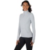image:imageYogalicious Half Zip Lightweight Workout Long Sleeve Athletic Jacket with Front Pockets and ThumbholesHeather Light Grey