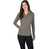 image:imageYogalicious Half Zip Lightweight Workout Long Sleeve Athletic Jacket with Front Pockets and ThumbholesMulled Basil