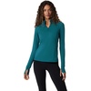 image:imageYogalicious Half Zip Lightweight Workout Long Sleeve Athletic Jacket with Front Pockets and ThumbholesPacific
