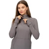 image:imageYogalicious Half Zip Lightweight Workout Long Sleeve Athletic Jacket with Front Pockets and ThumbholesSmoked Pearl