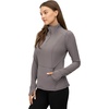 image:imageYogalicious Half Zip Lightweight Workout Long Sleeve Athletic Jacket with Front Pockets and ThumbholesSmoked Pearl
