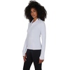 image:imageYogalicious Half Zip Lightweight Workout Long Sleeve Athletic Jacket with Front Pockets and ThumbholesWhite