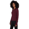 image:imageYogalicious Half Zip Lightweight Workout Long Sleeve Athletic Jacket with Front Pockets and ThumbholesWindsor Wine