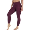 image:imageYogalicious High Waist Ankle Legging Squat Proof Criss Cross VBack PantMauve Wine