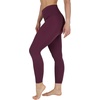 image:imageYogalicious High Waist Ankle Legging Squat Proof Criss Cross VBack PantMauve Wine