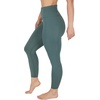 image:imageYogalicious High Waist Ankle Legging Squat Proof Criss Cross VBack PantTrekking Green