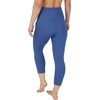 image:imageYogalicious High Waist Squat Proof Yoga Capri Leggings with Side Pockets for WomenGray Blue Lux With Pocket